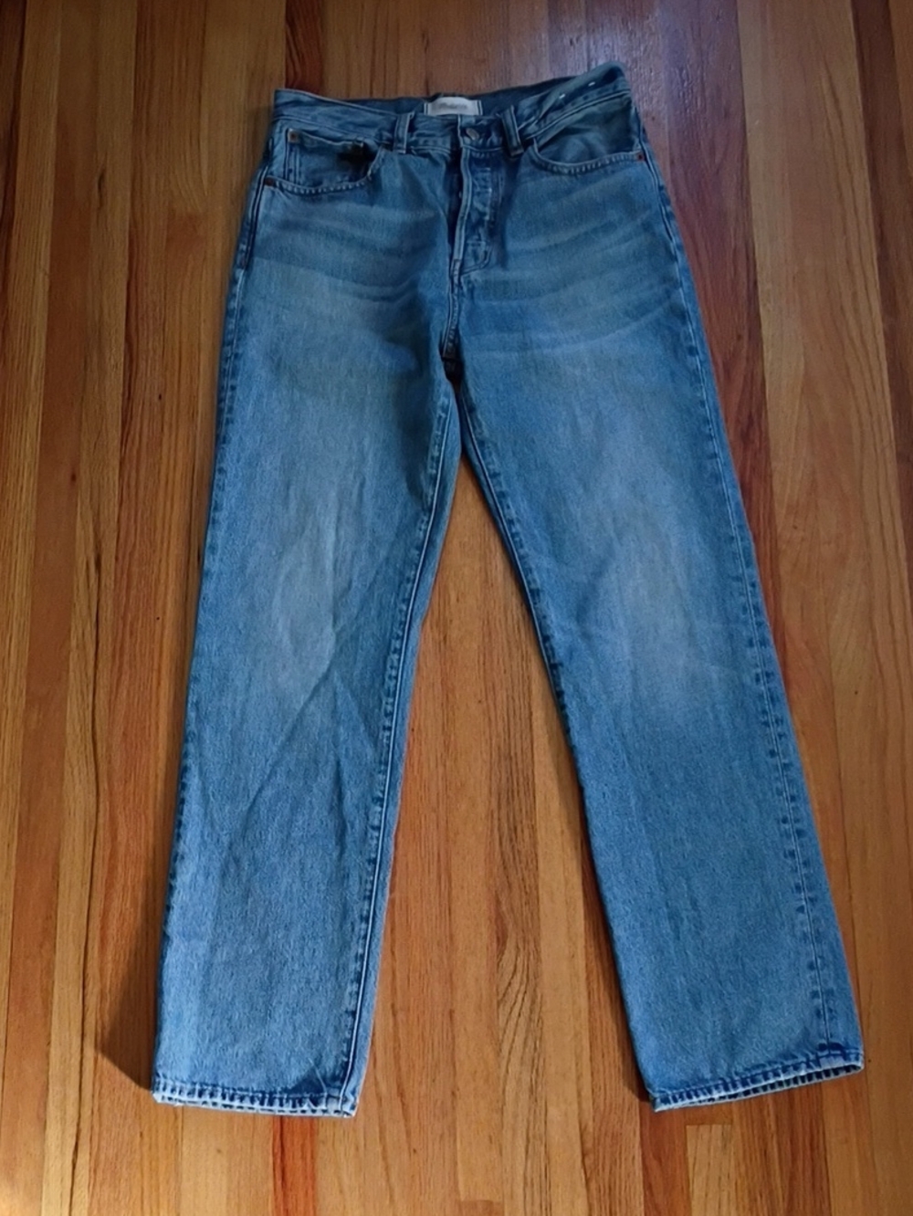 Madewell Longline Straight-Leg Jeans in Light Blue Wash Women's Size 26